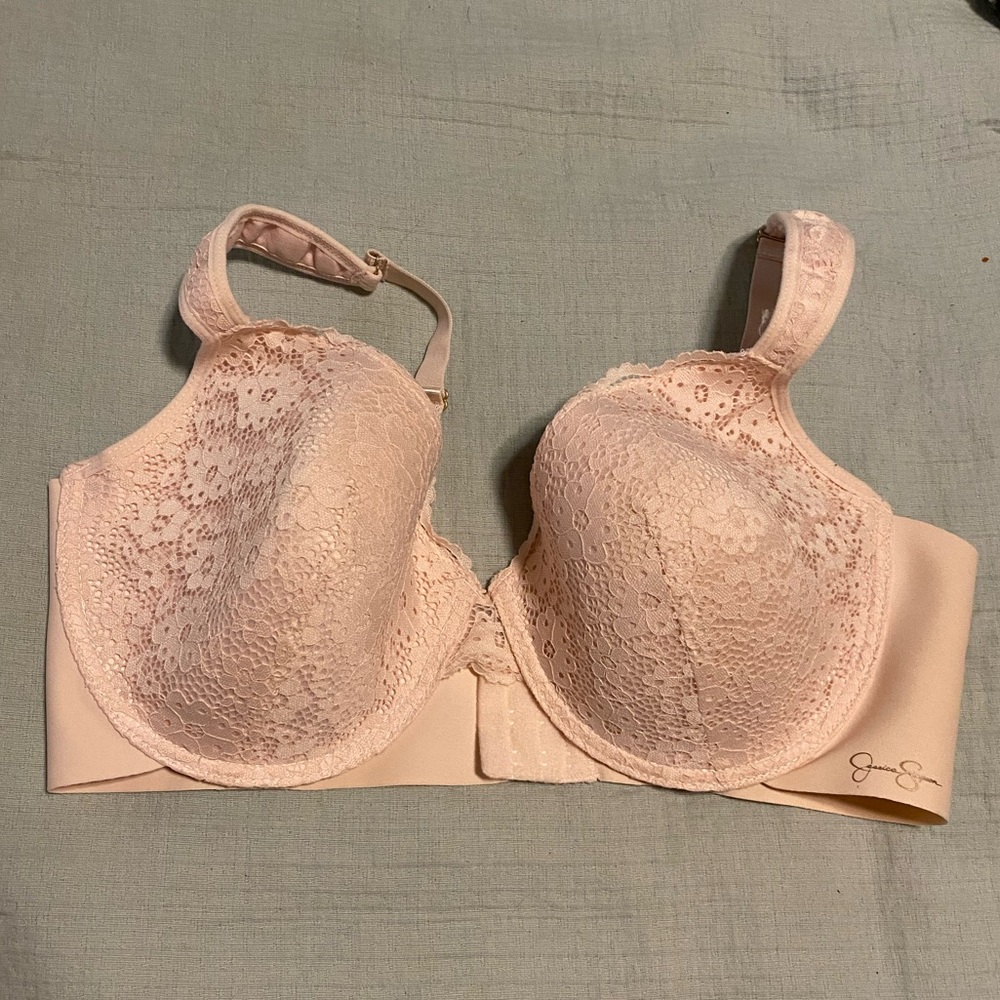 Jessica Simpson Lace Underwire Bra - Light Pink